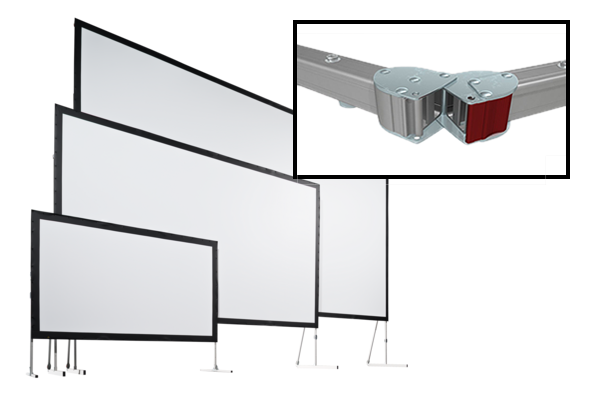 Av Stumpfl zichtmaat 325 x 183cm 147” Fastfold Scherm 16:9, opzicht, [Monoclip 32] huren